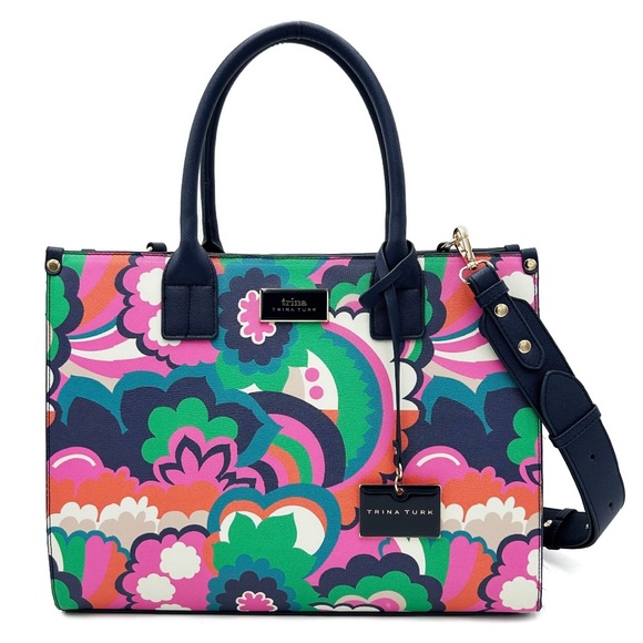 Trina Turk Handbags - NWT Trina Turk Midsize Floral Cloud Tote